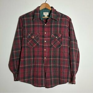 Vintage Oakton Ltd Tartan Plaid Long Sleeve Button Down Flannel Shirt Sz L